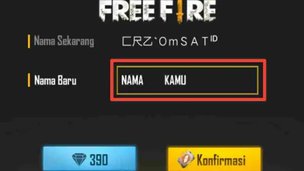 Cara Membuat Nickname Kecil di atas Free Fire