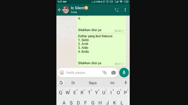 Cara Membuat Absensi Online di Whatsapp Terbaru dan Mudah
