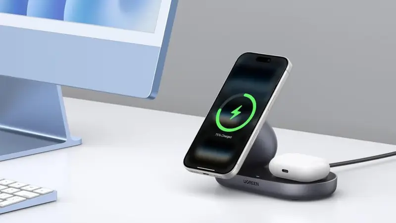 UGREEN Qi2 15W Wireless Charger 2-in-1 Tawarkan Diskon Menarik di Amazon