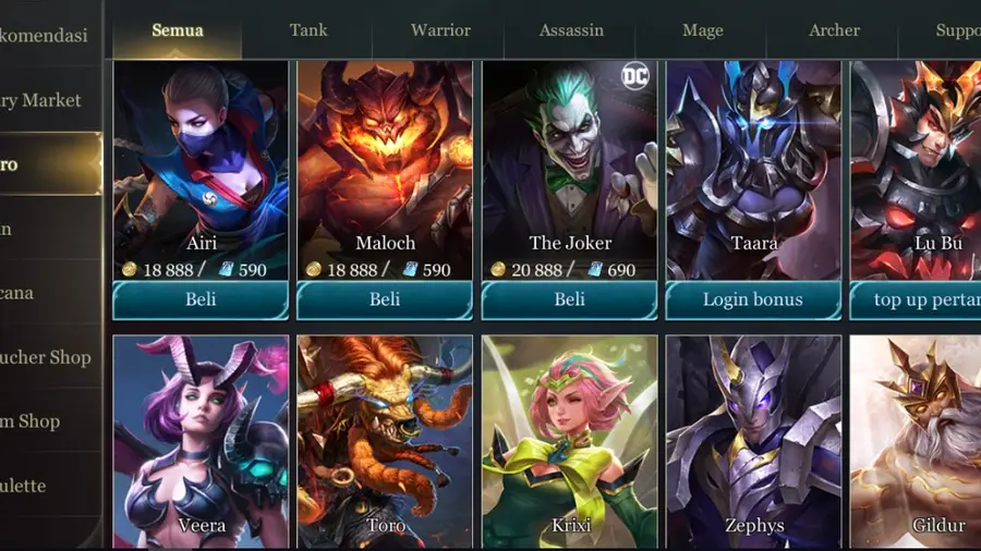 Tips Memilih Hero AoV