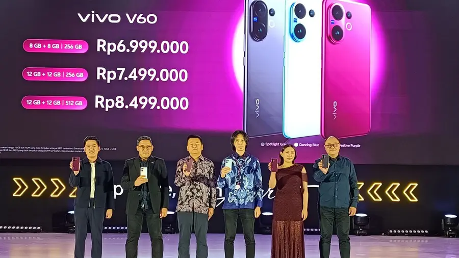 vivo V60 Diluncurkan di Indonesia dengan Kemampuan Zoom Canggih