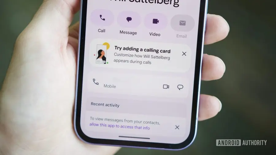 Pembaruan Google Contacts Tambahkan Shortcut untuk Calling Cards Pengguna