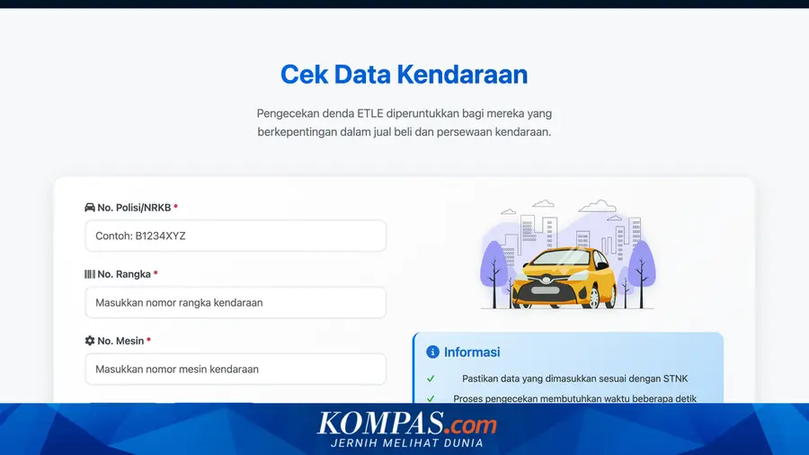 Cek Tilang Kendaraan ETLE Secara Online dengan Mudah