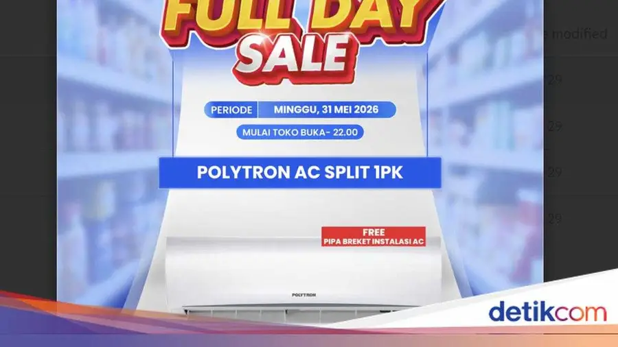Diskon Besar AC Polytron di Transmart Full Day Sale 2025