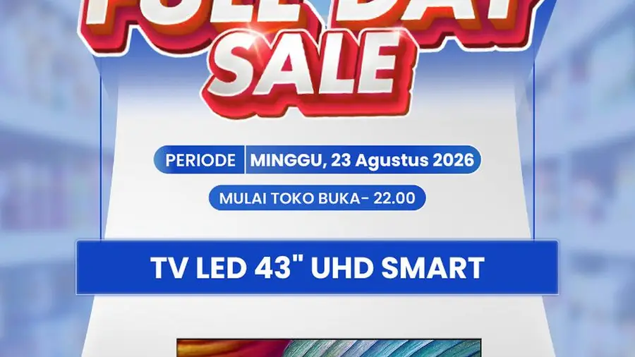 Diskon Besar LED TV 43 Inch di Transmart Full Day Sale