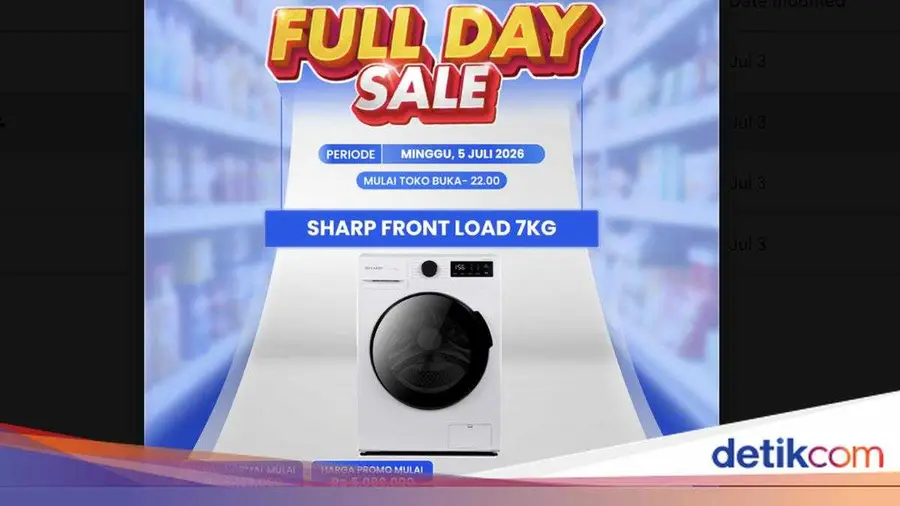 Diskon Mesin Cuci Sharp 7kg di Transmart Full Day Sale