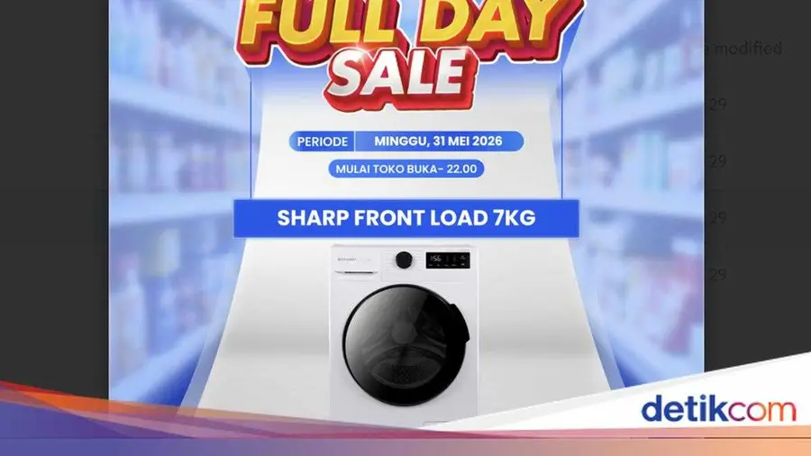 Diskon Spesial Mesin Cuci Sharp di Transmart Full Day Sale