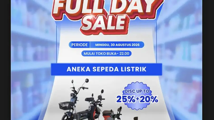 Nikmati Diskon Sepeda Listrik di Transmart Full Day Sale