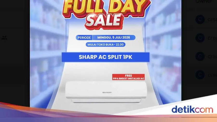 Promo Hemat AC Split 1 PK Sharp di Transmart Sale