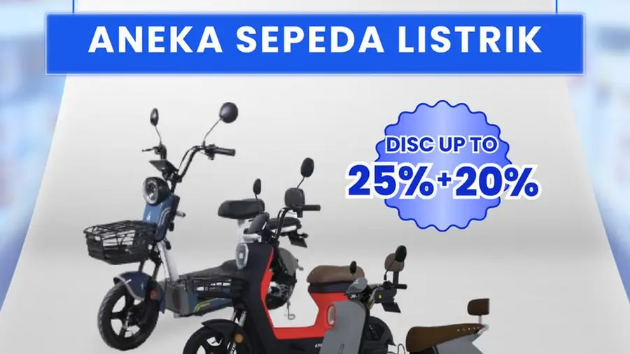 Transmart Full Day Sale Tawarkan Diskon Besar Sepeda Listrik