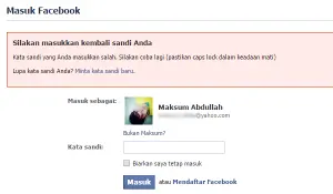 Penyebab Tidak Bisa Masuk FB