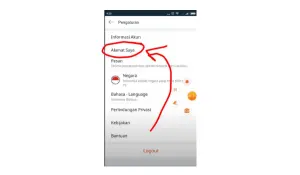 Klik Alamat Saya
