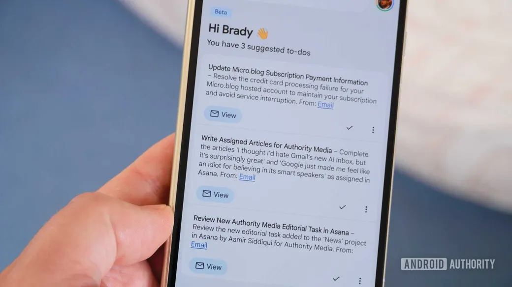 Gemini AI Tasks Coming to Gmail for Enhanced Inbox Management