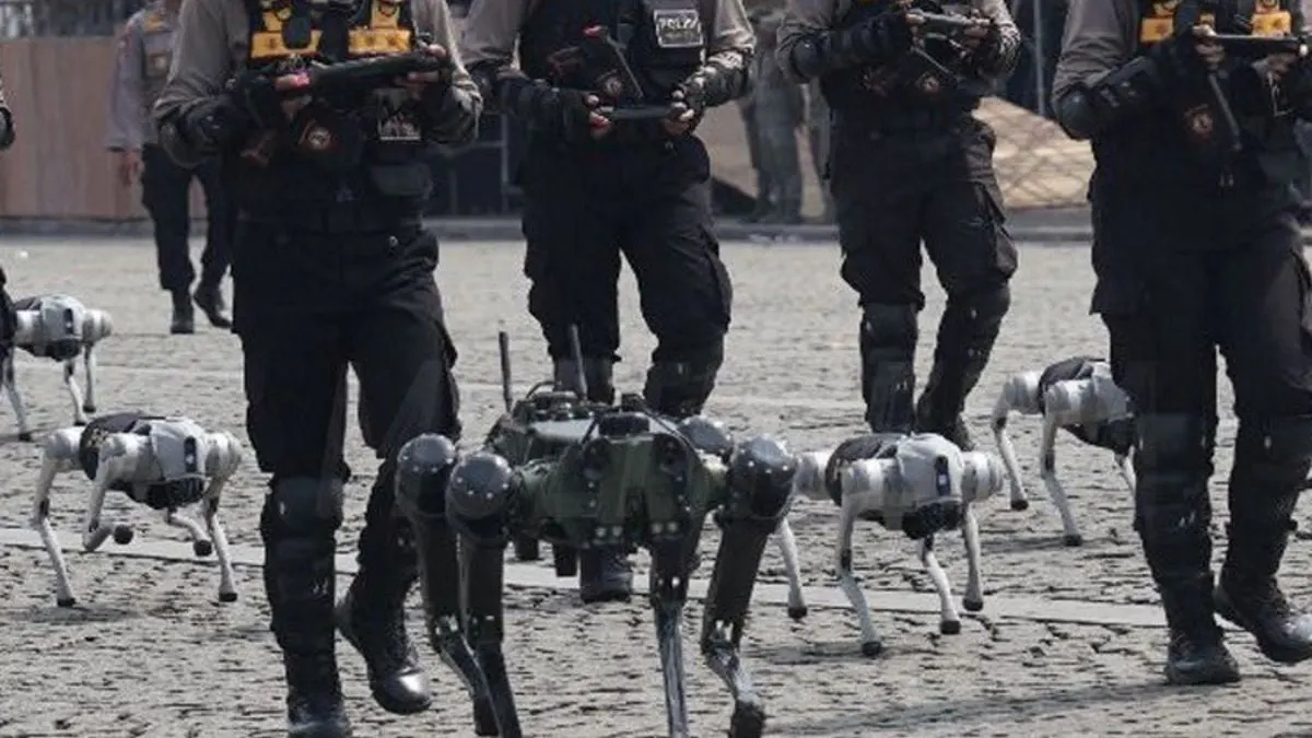 Robot Anjing Polri i-K9 Resmi Turun ke Lapangan! Canggihnya Bikin Merinding!