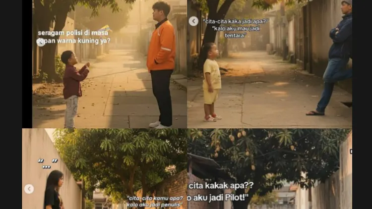 Foto AI Gabungan Masa Kecil dan Sekarang Viral di Medsos