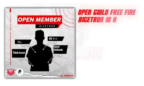Contoh Open Member Guild FF yang Benar