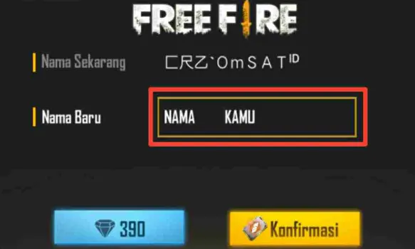 Cara Membuat Nickname Kecil di atas Free Fire