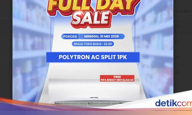 Diskon Besar AC Polytron di Transmart Full Day Sale 2025