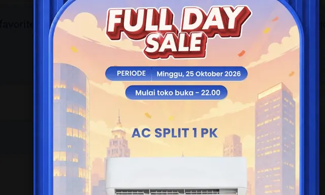 Diskon Menggiurkan AC Split 1 PK di Transmart Full Day Sale