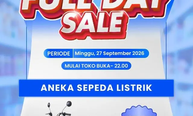 Promo Menarik Sepeda Listrik di Transmart Full Day Sale