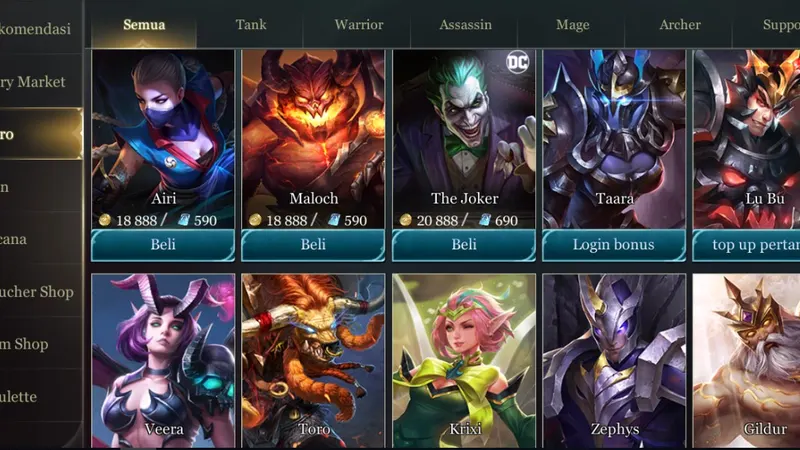 Tips Memilih Hero AoV