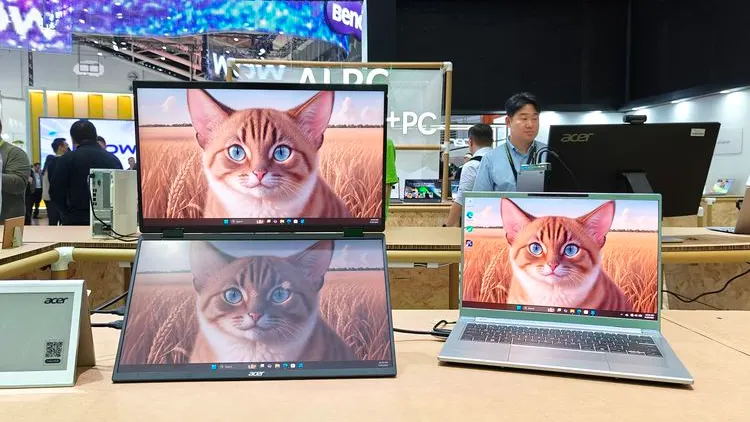 Computex 2025: Acer Pamerkan Monitor 2 Layar yang Bisa Dilipat seperti Laptop
