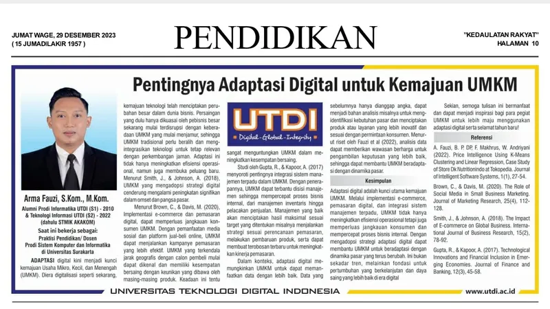 Semakin Kompetitif, UMKM Terpacu Adaptasi Perkembangan AI