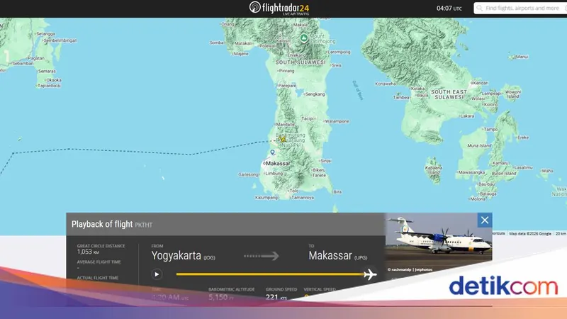 Tragedi Pesawat ATR 42-500: Jejak Terakhir yang Direkam FlightRadar24