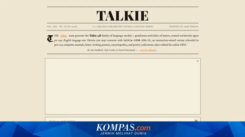 AI Vintage Talkie: Exploring History Through Unique Artificial Intelligence