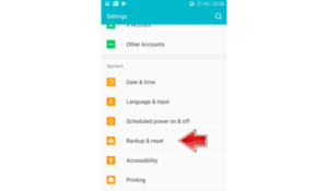Reset lewat Pengaturan