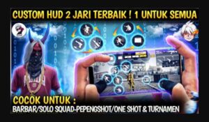 Berikut ini cara mengatur custom hud FF gloo wall cepat 2 jari